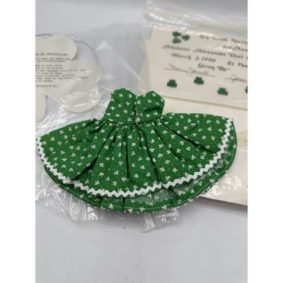 Madame Alexander Doll Club 1990 St. Patrick’s Day Green Dress El Paso TX RARE - Picture 1 of 5